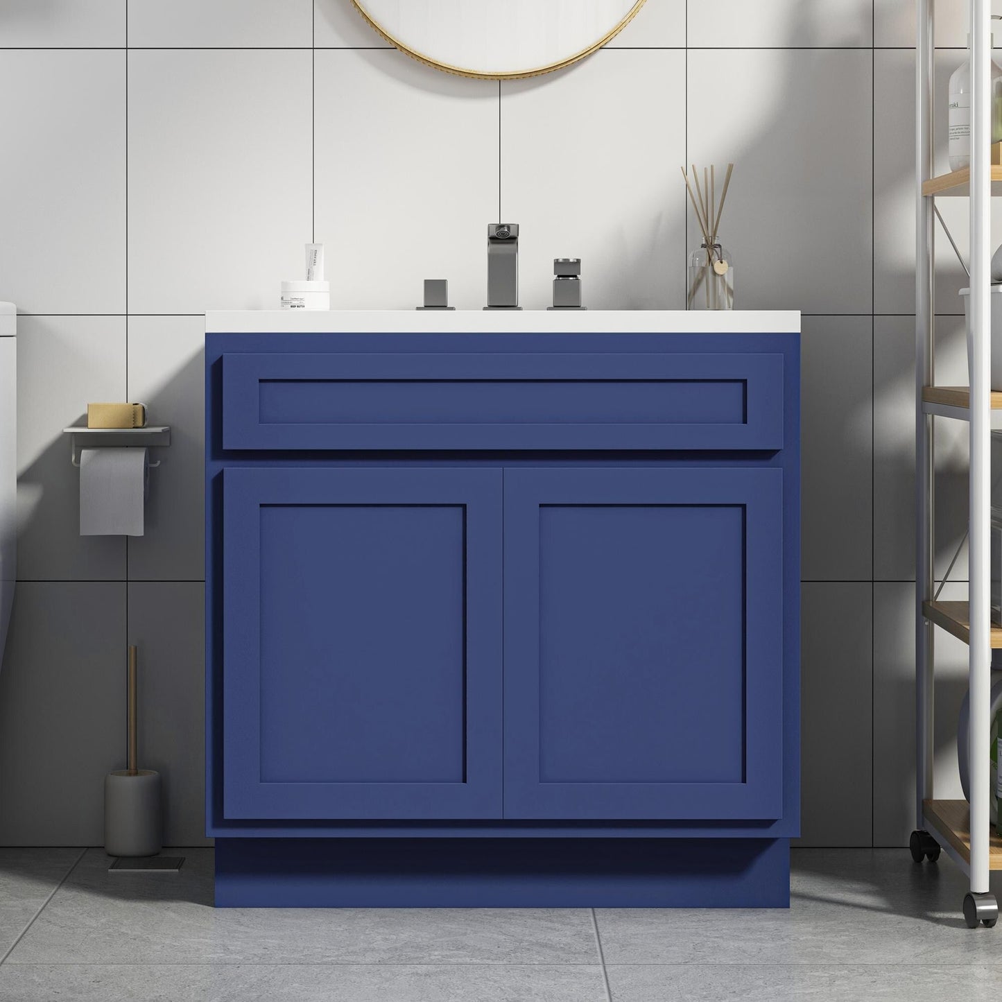 Meuble-lavabo de salle de bain Vanity Art à lavabo simple de 36 pouces