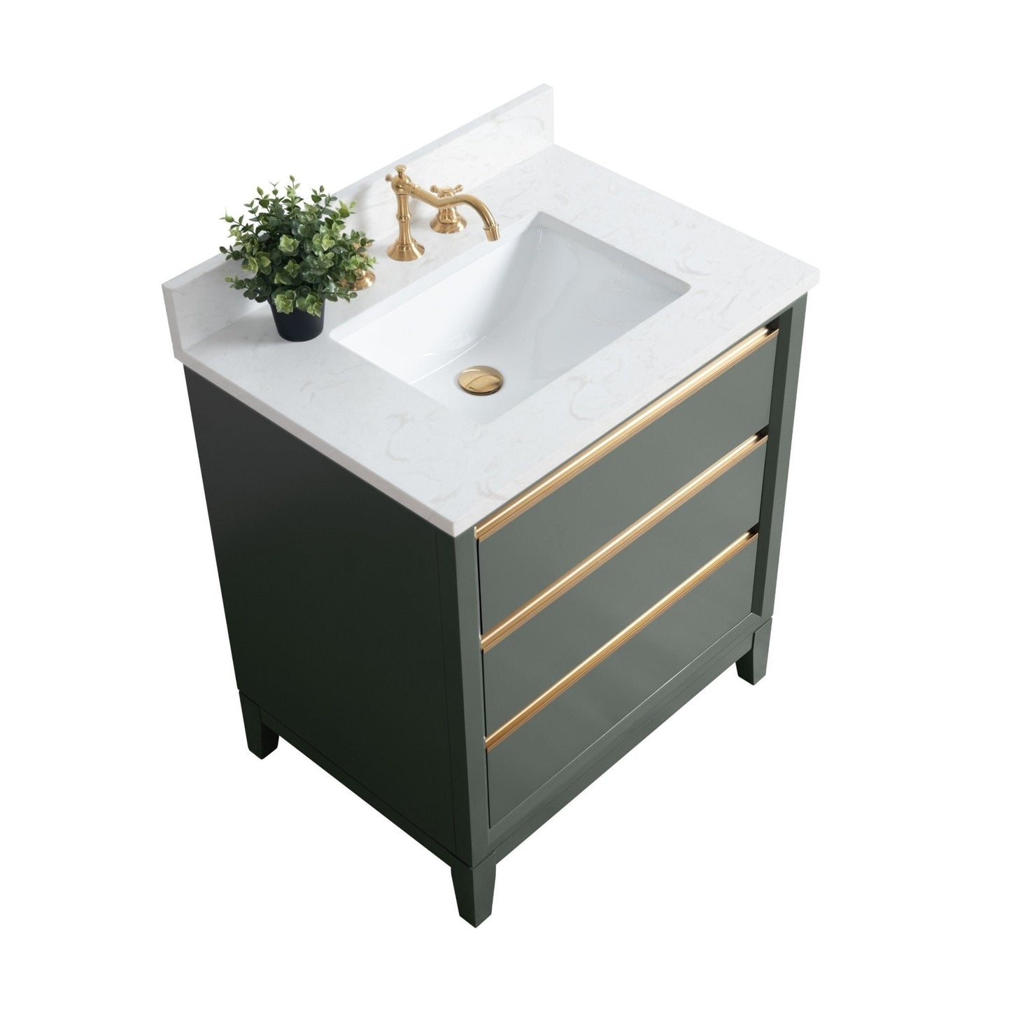 Meuble-lavabo Art pour salle de bain avec lavabo en céramique et plan de travail en marbre composite.