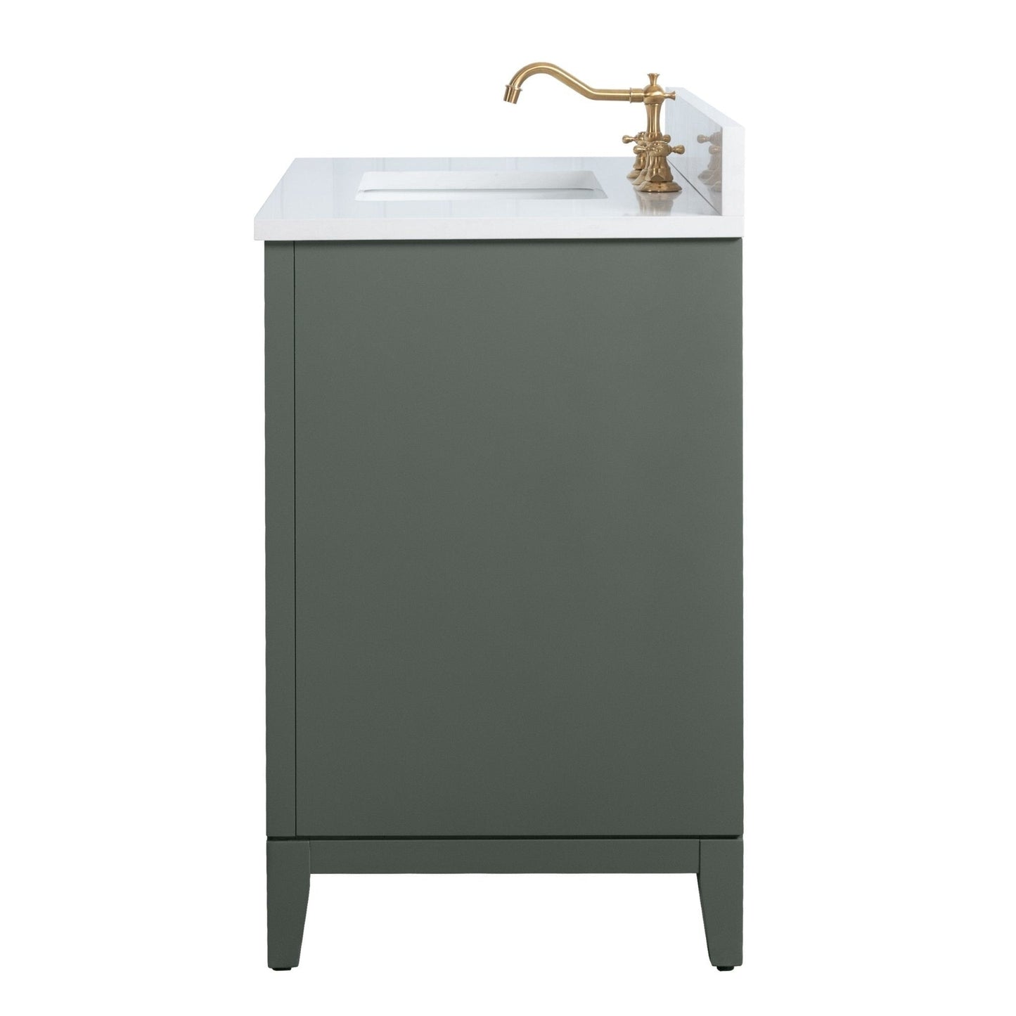 Meuble-lavabo Art pour salle de bain avec lavabo en céramique et plan de travail en marbre composite.