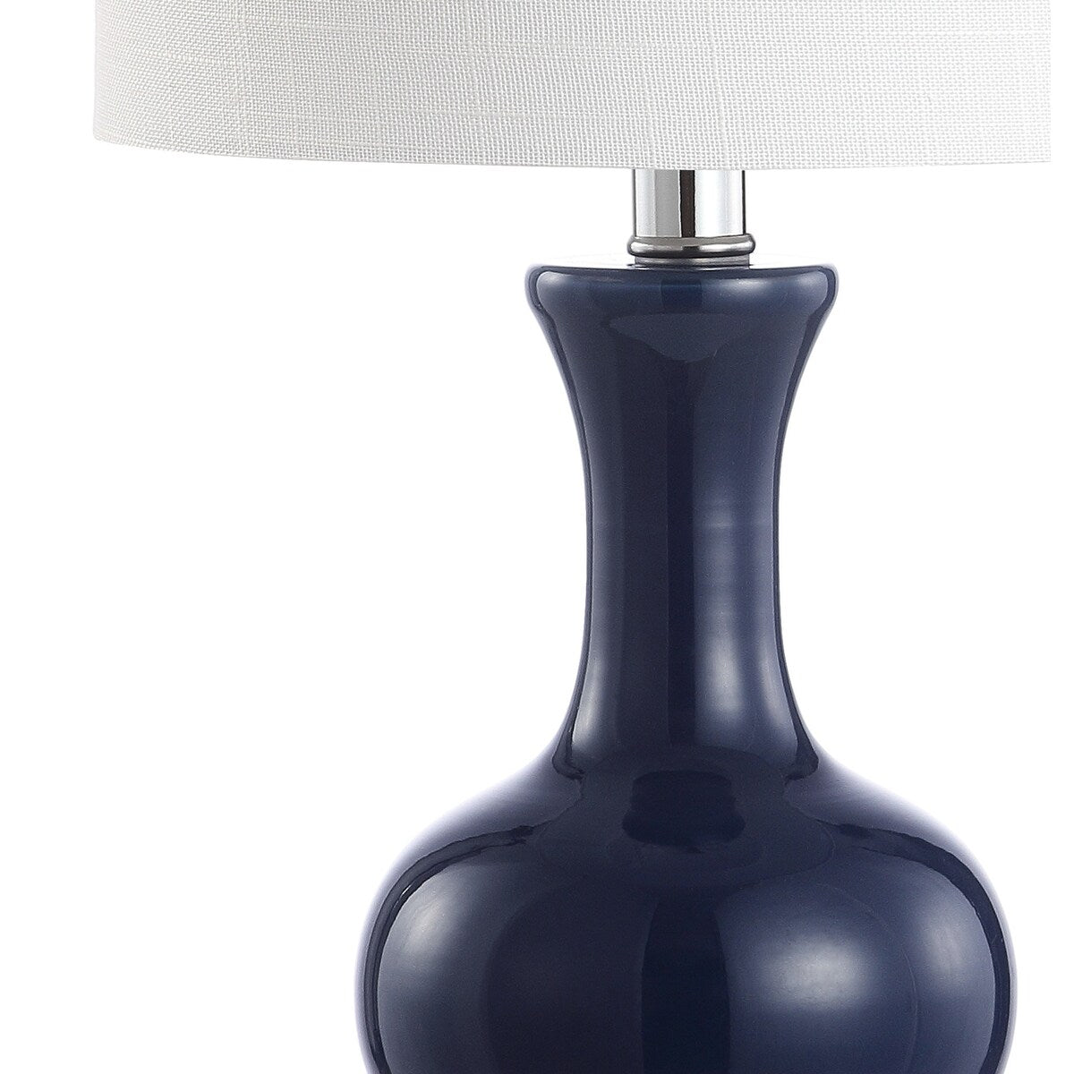 Lampe de table LED Vermont 22 en verre et métal, blanche (lot de 2) par JONATHAN Y