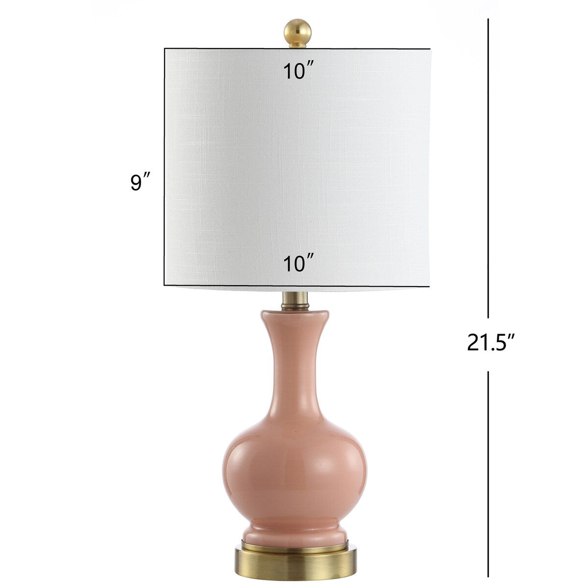 Lampe de table LED Vermont 22 en verre et métal, blanche (lot de 2) par JONATHAN Y