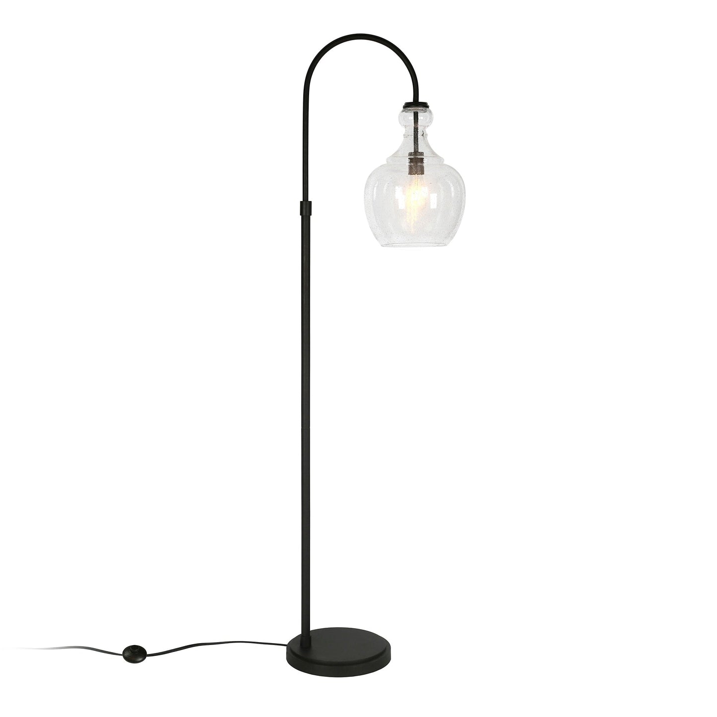 Verona Lampe de sol à arc avec abat-jour en verre