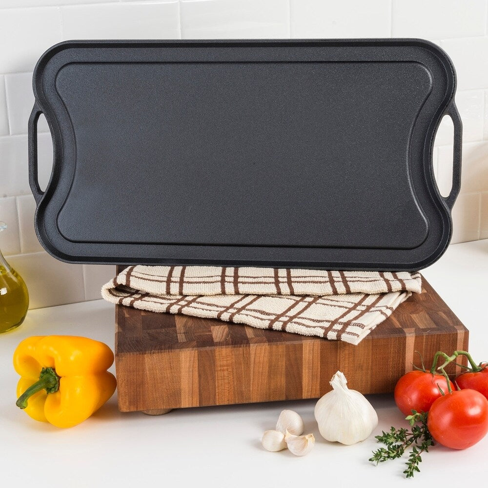 Poêle à griller/plancha réversible en fonte Viking de 20 pouces (pré-épices)