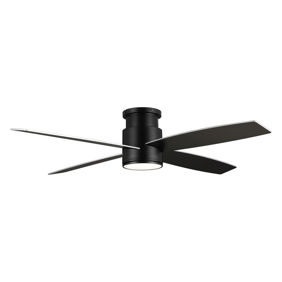 Ventilateur de plafond encastré WINGBO 44/52 pouces à courant continu avec éclairage et télécommande, 4 pales réversibles