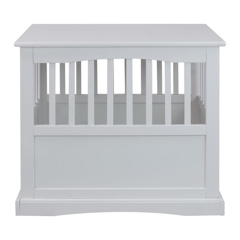 Table d'appoint en bois blanc pour cage à animaux avec porte verrouillable