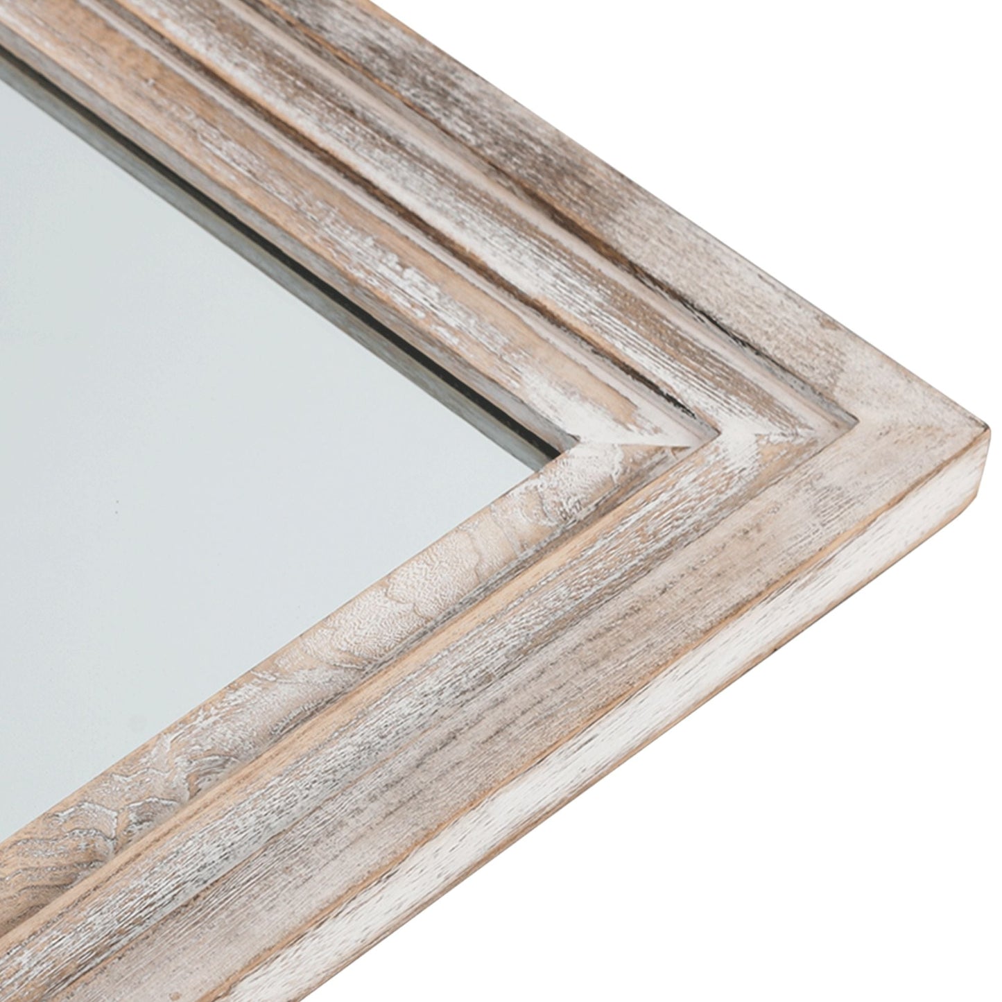 Miroir mural à cadre en bois, style échelle - 64*21