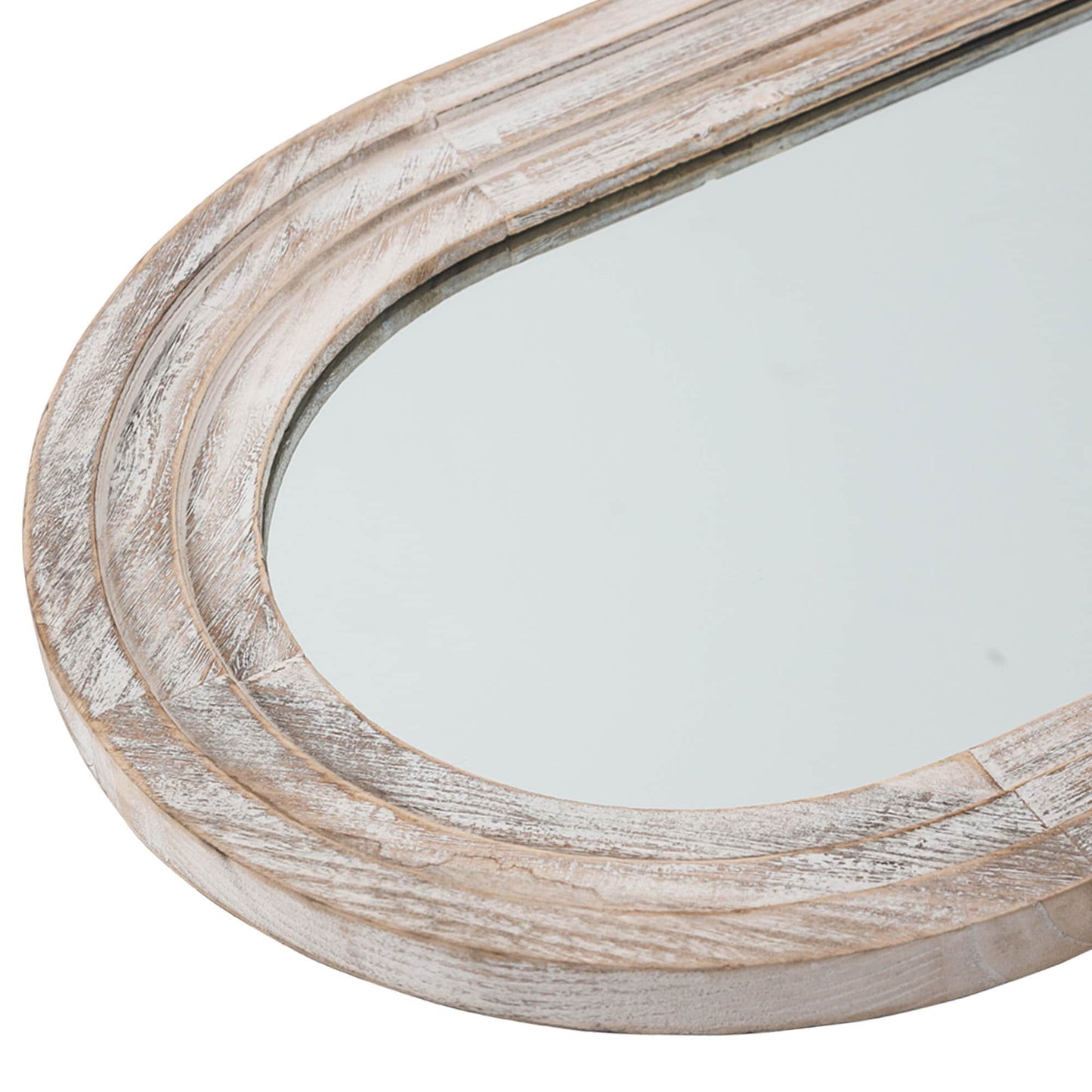 Miroir mural à cadre en bois, style échelle - 64*21