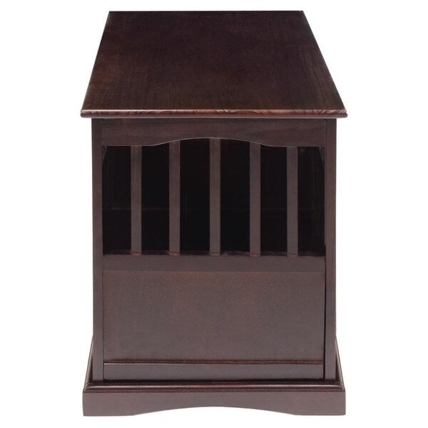 Table d'appoint en bois pour panier pour animaux de compagnie avec porte verrouillable