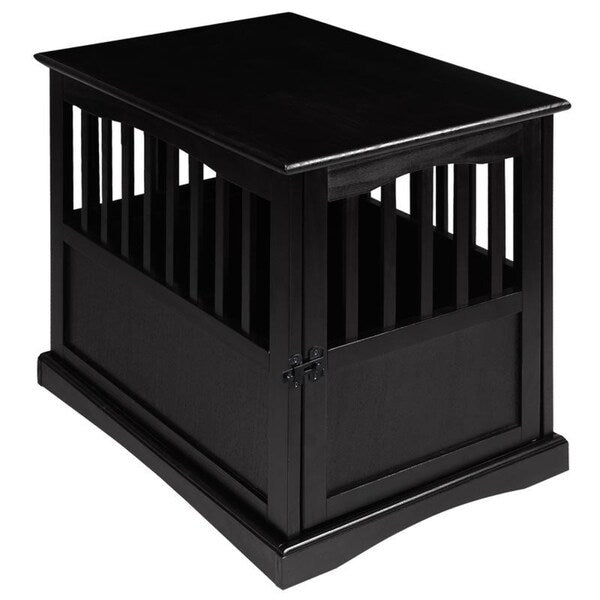 Table d'appoint en bois pour panier pour animaux de compagnie avec porte verrouillable