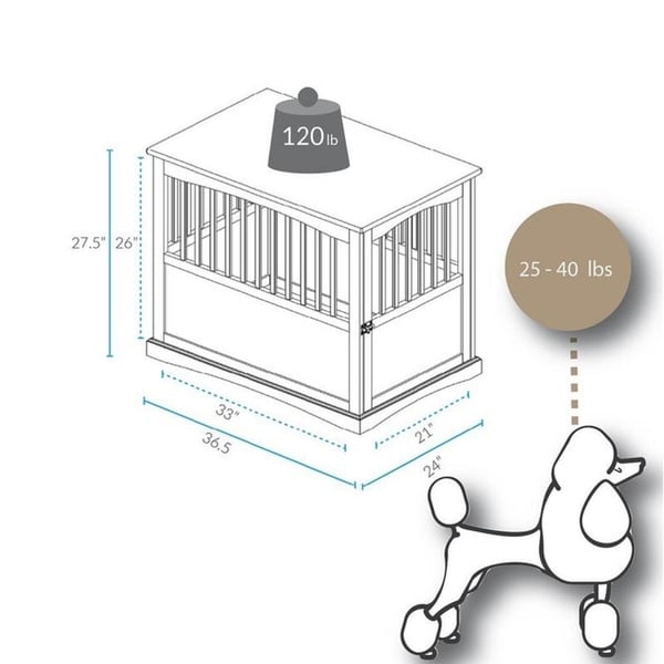 Table d'appoint en bois pour panier pour animaux de compagnie avec porte verrouillable