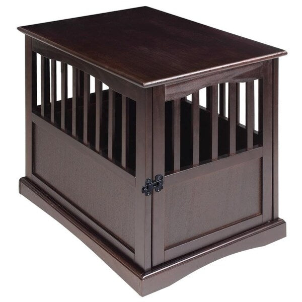 Table d'appoint en bois pour panier pour animaux de compagnie avec porte verrouillable
