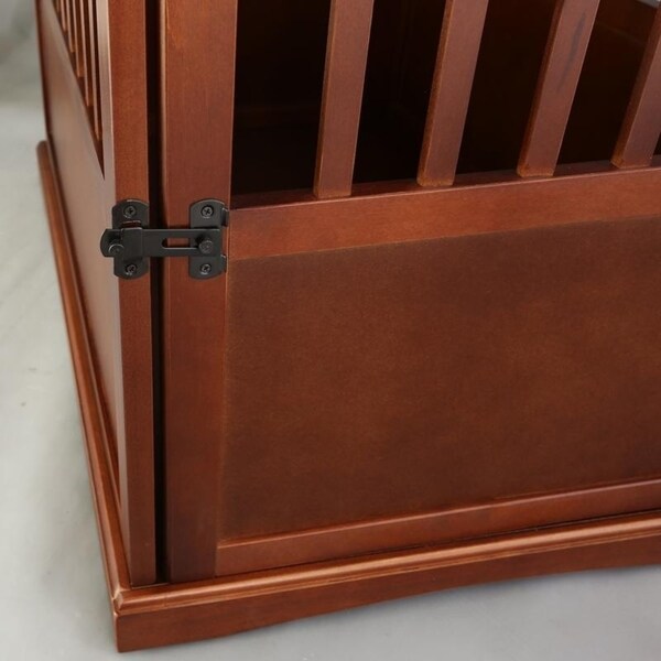 Table d'appoint en bois pour panier pour animaux de compagnie avec porte verrouillable