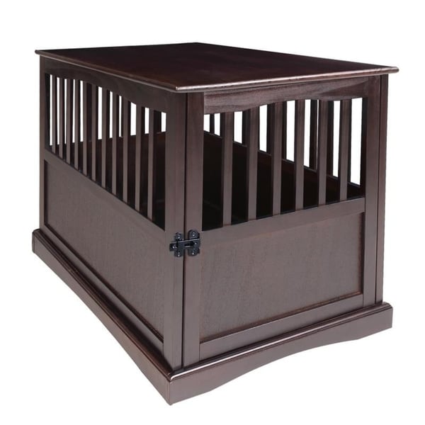 Table d'appoint en bois pour panier pour animaux de compagnie avec porte verrouillable