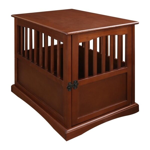 Table d'appoint en bois pour panier pour animaux de compagnie avec porte verrouillable