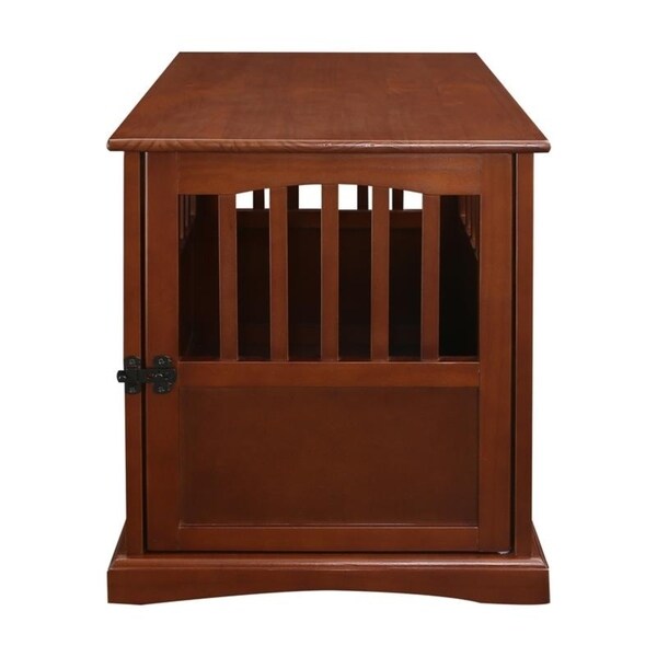 Table d'appoint en bois pour panier pour animaux de compagnie avec porte verrouillable