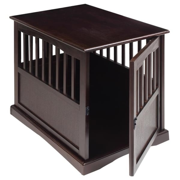 Table d'appoint en bois pour panier pour animaux de compagnie avec porte verrouillable
