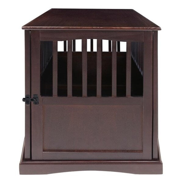 Table d'appoint en bois pour panier pour animaux de compagnie avec porte verrouillable