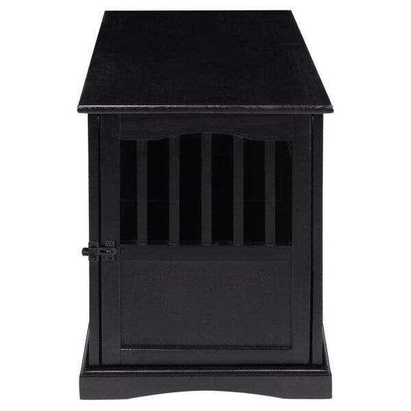 Table d'appoint en bois pour panier pour animaux de compagnie avec porte verrouillable