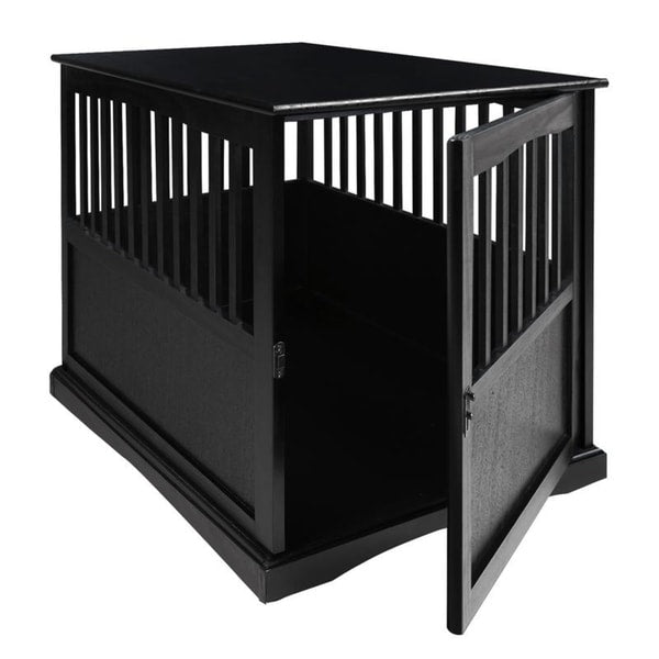 Table d'appoint en bois pour panier pour animaux de compagnie avec porte verrouillable