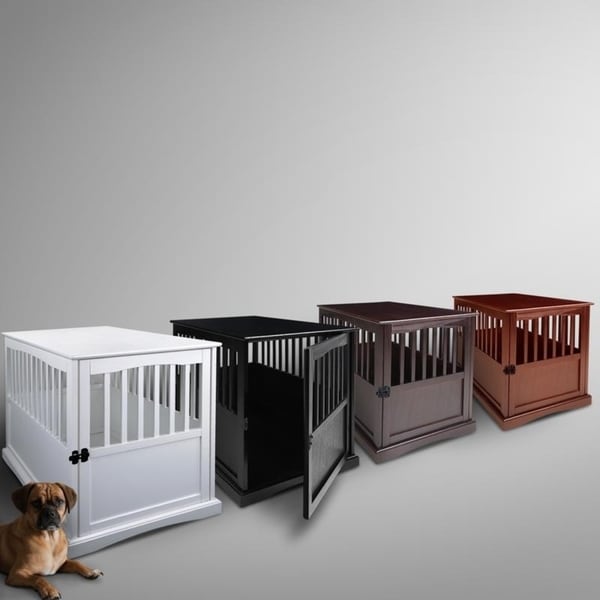 Table d'appoint en bois pour panier pour animaux de compagnie avec porte verrouillable