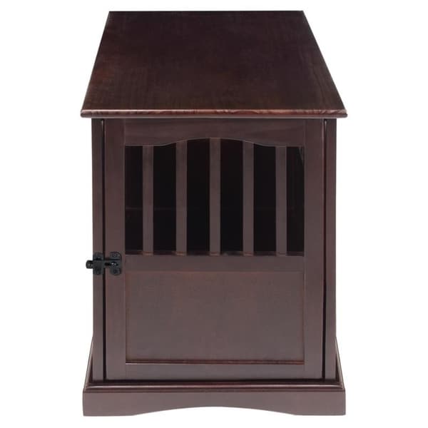 Table d'appoint en bois pour panier pour animaux de compagnie avec porte verrouillable