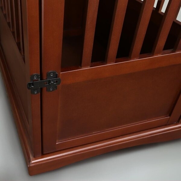 Table d'appoint en bois pour panier pour animaux de compagnie avec porte verrouillable