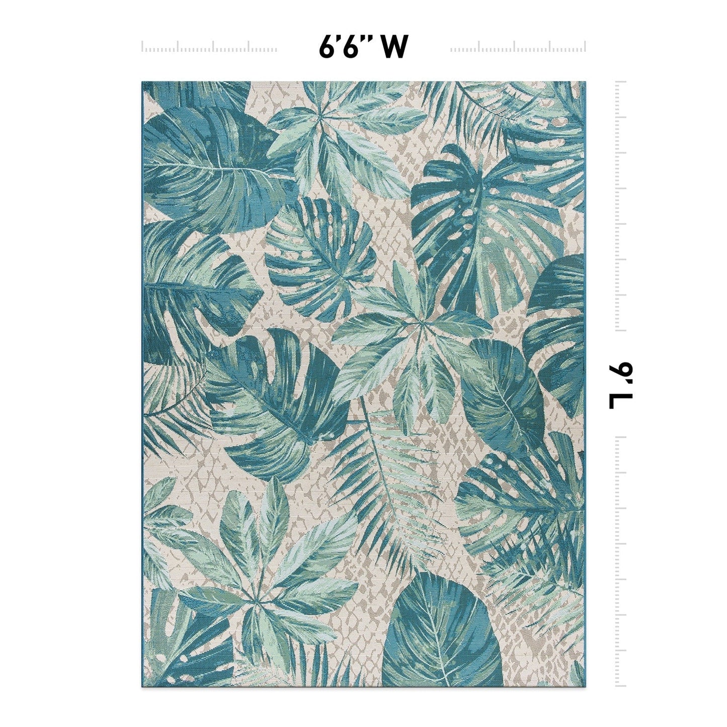 Tapis de sol contemporain à motifs floraux tropicaux pour intérieur/extérieur de World Rug Gallery