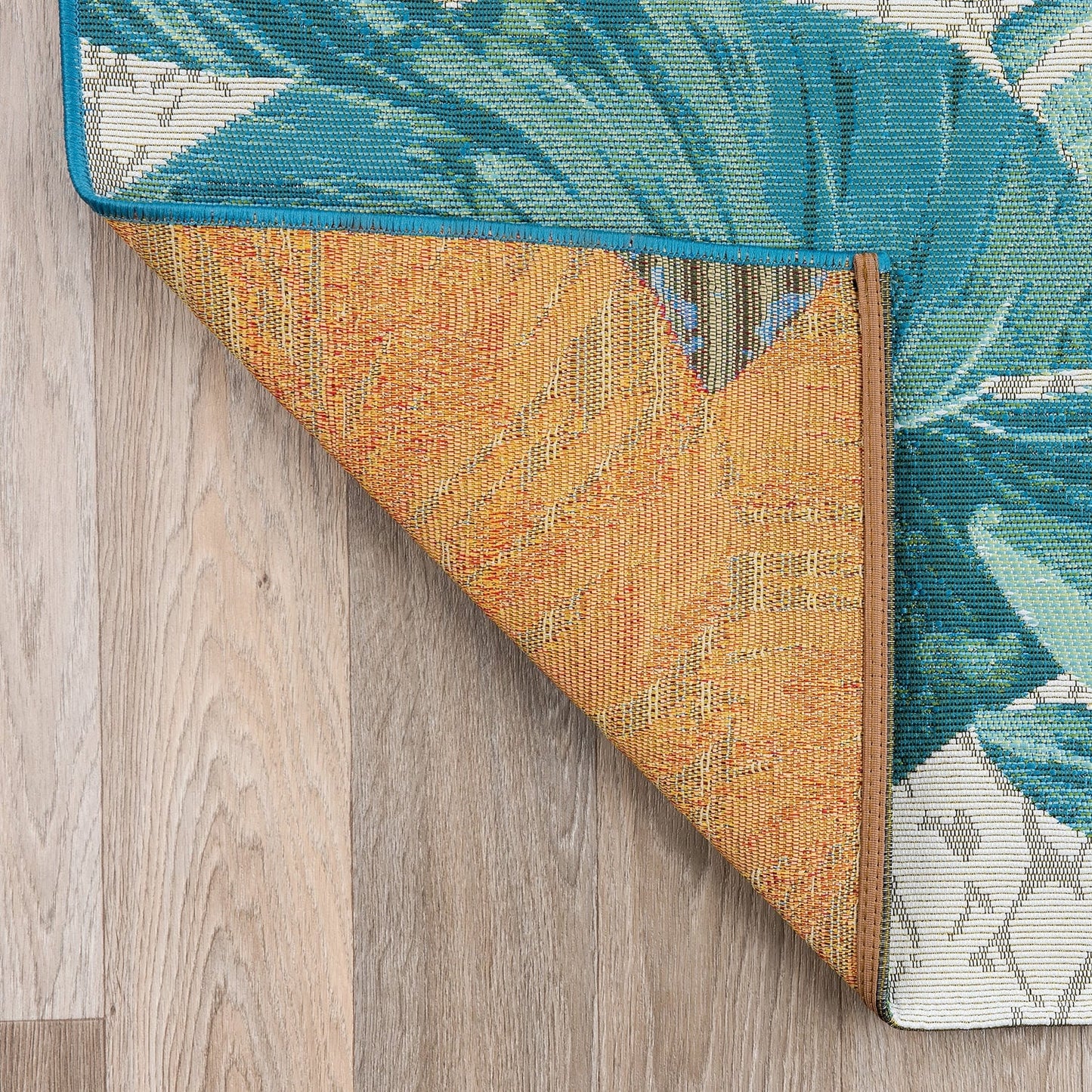 Tapis de sol contemporain à motifs floraux tropicaux pour intérieur/extérieur de World Rug Gallery
