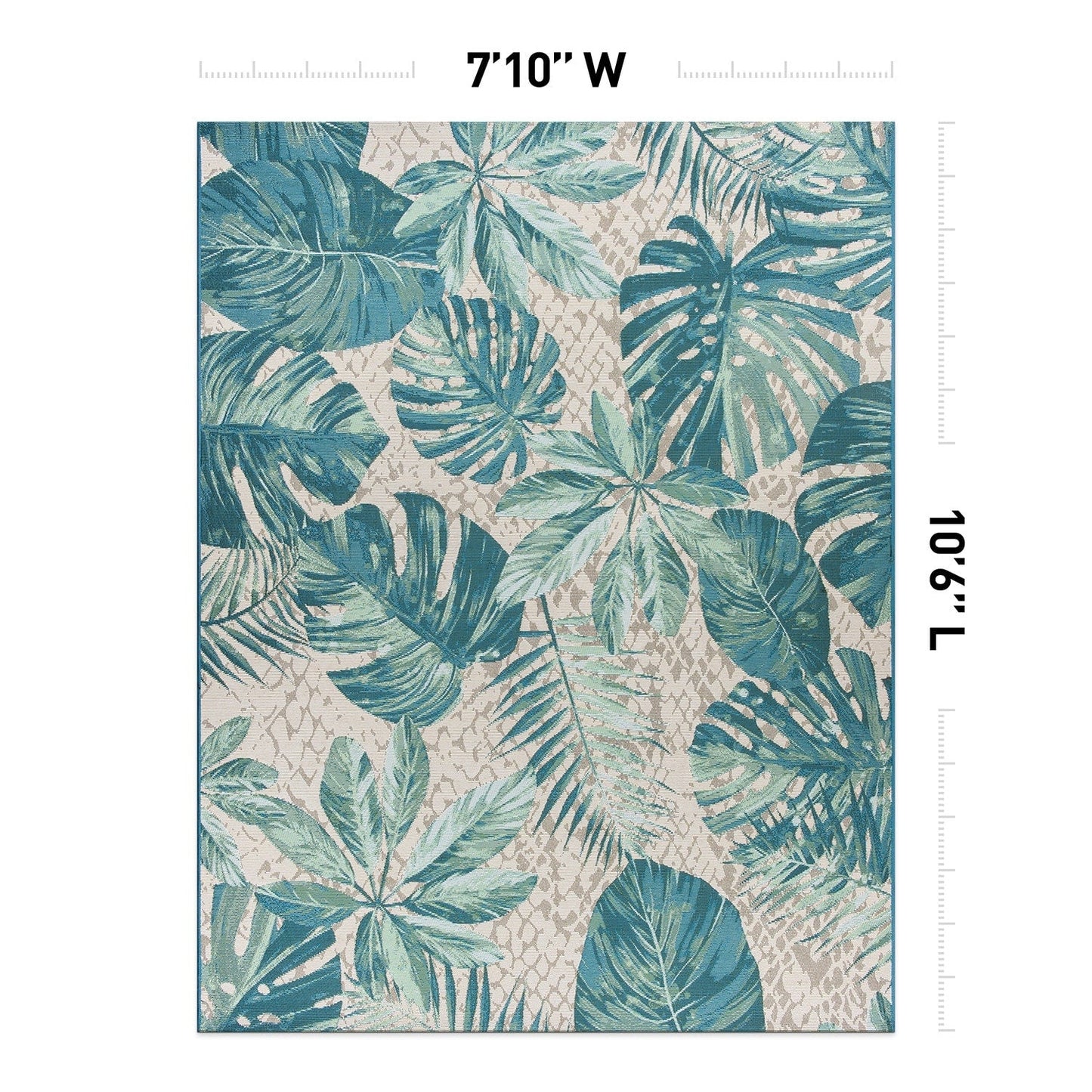 Tapis de sol contemporain à motifs floraux tropicaux pour intérieur/extérieur de World Rug Gallery