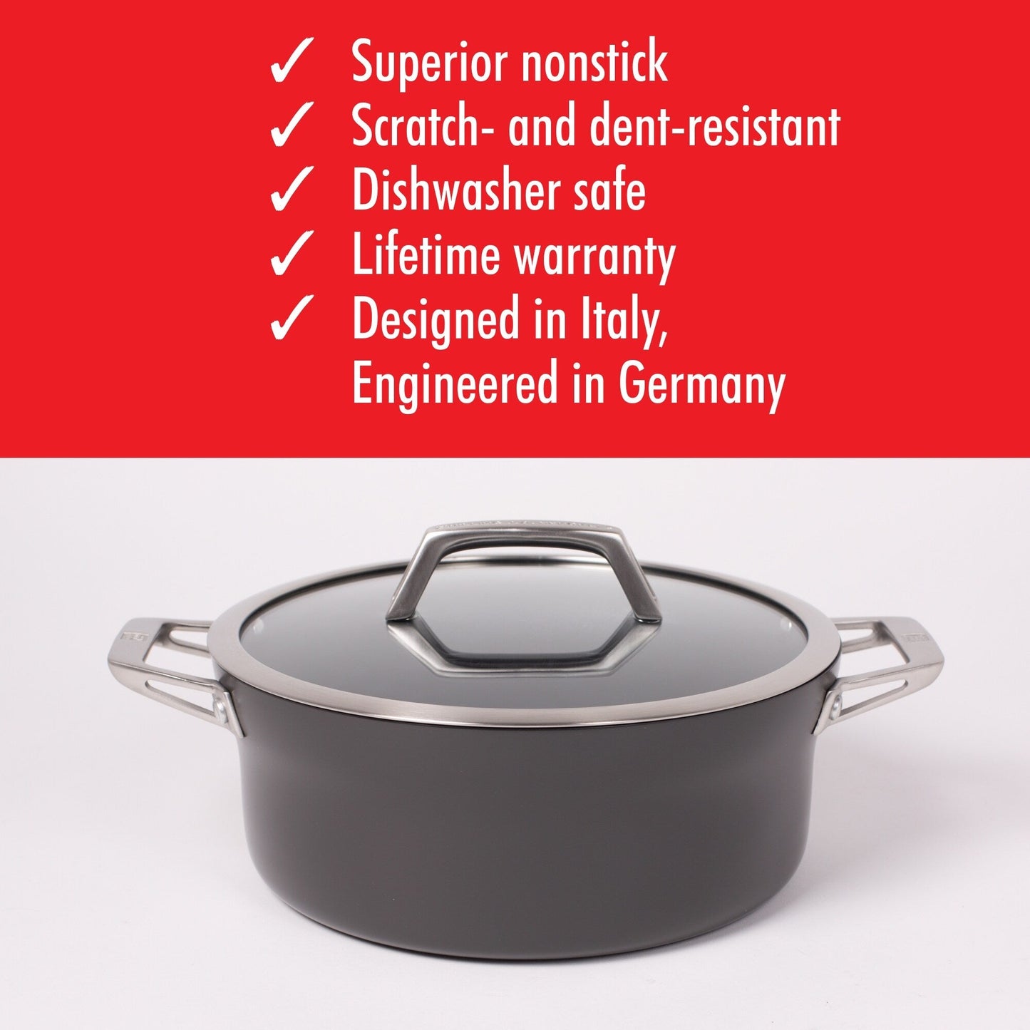 Casserole à fond antiadhésif ZWILLING Motion en aluminium anodisé dur