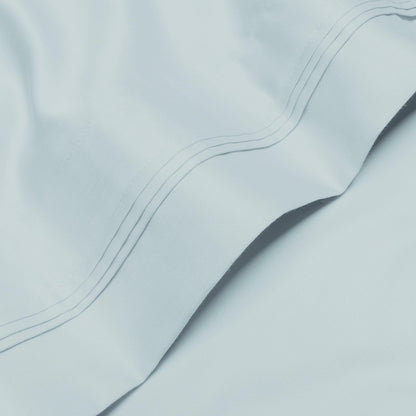 Jeu de draps uni en coton égyptien supérieur, 1000 fils, avec poche profonde.