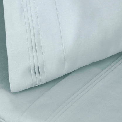 Jeu de draps uni en coton égyptien supérieur, 1000 fils, avec poche profonde.