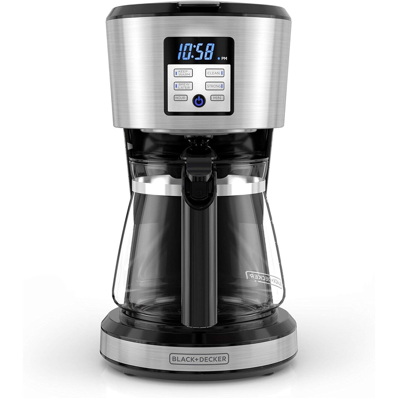 Machine à café programmable 12 tasses, technologie de brassage Vortex, noir