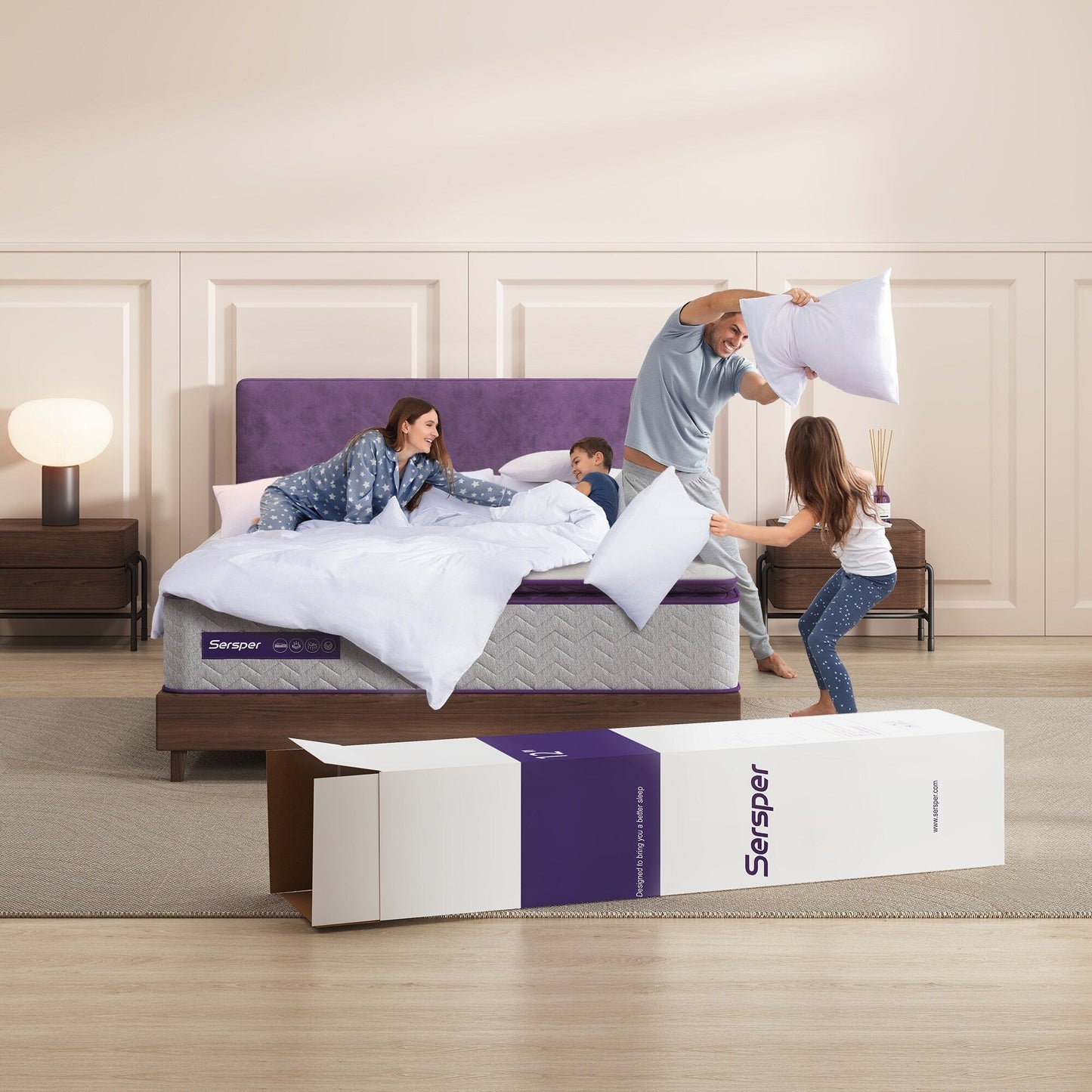 Matelas à ressorts medium avec surcouche en mousse à mémoire de forme de 12 pouces