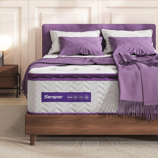 Matelas à ressorts medium avec surcouche en mousse à mémoire de forme de 12 pouces