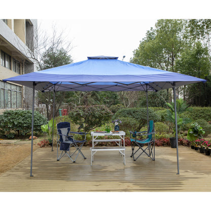 Caravane de jardin gonflable renforcée de 3,96 m x 3,96 m (13' x 13'), avec élégant rideau d'angle - 13x13ft
