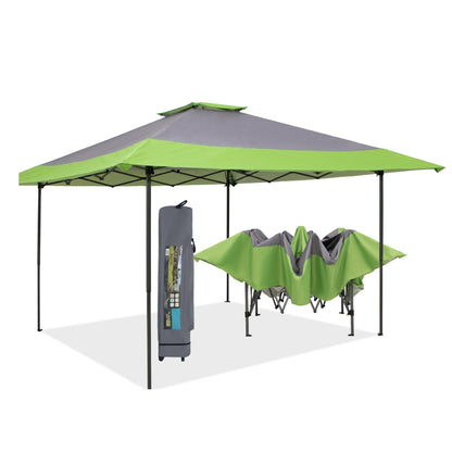 Caravane de jardin gonflable renforcée de 3,96 m x 3,96 m (13' x 13'), avec élégant rideau d'angle - 13x13ft