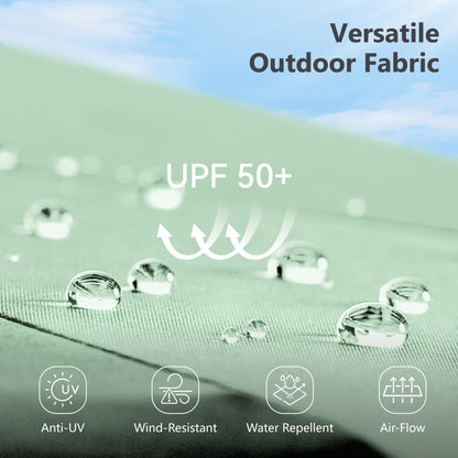 Parasol de jardin rectangulaire MAISON ARTS de 4,5 mètres, à manivelle, double face, avec éclairage solaire LED, pour terrasse, avec socle inclus.