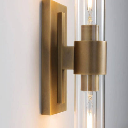 Appliques murales en verre modernes KAYLA, éclairage mural intérieur, luminaires muraux, luminaire de coiffeuse avec abat-jour en verre (lot de 2)