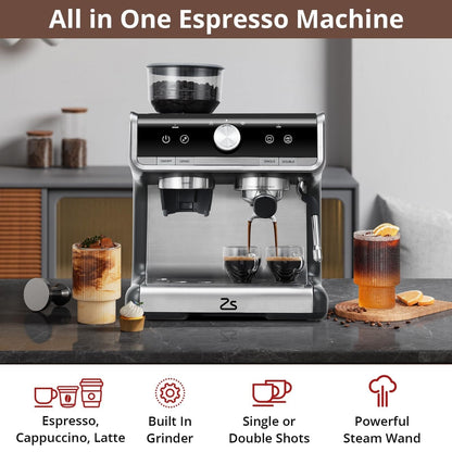 Machine à expresso automatique 20 bars avec mousseur de lait pour barista à domicile