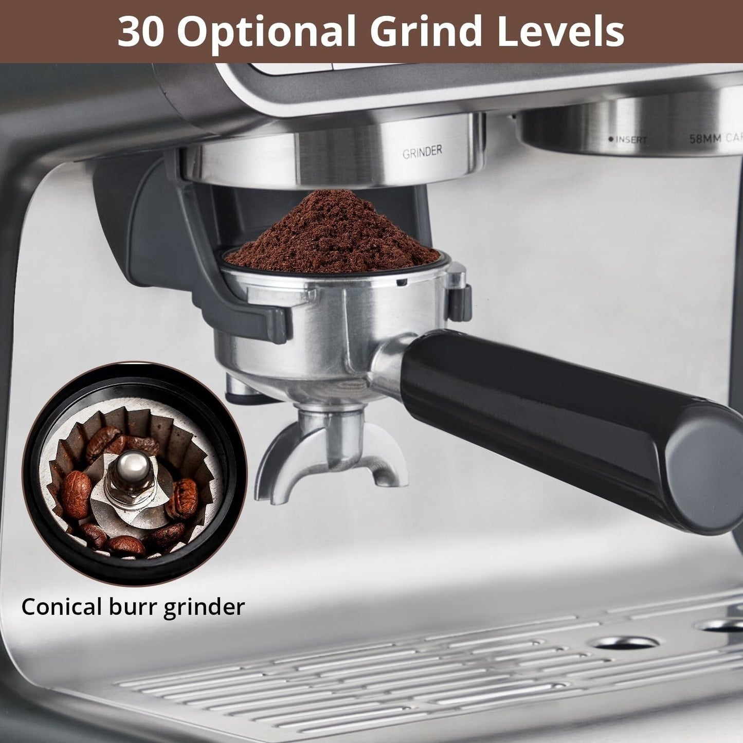 Machine à expresso automatique 20 bars avec mousseur de lait pour barista à domicile