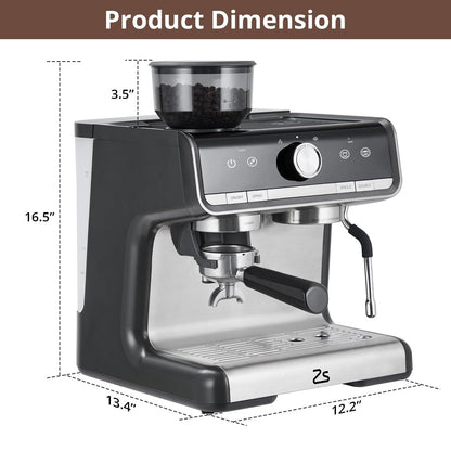 Machine à expresso automatique 20 bars avec mousseur de lait pour barista à domicile
