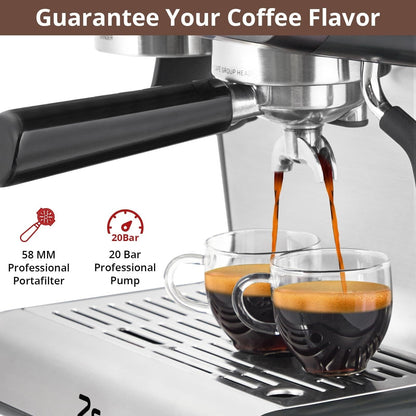 Machine à expresso automatique 20 bars avec mousseur de lait pour barista à domicile