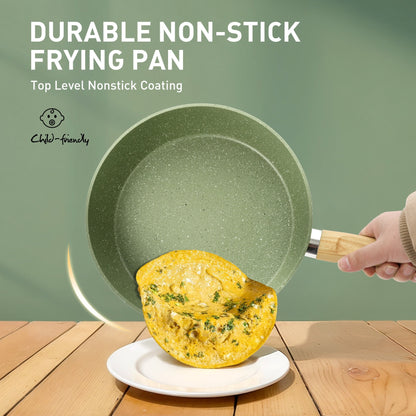 Ensemble de cuisine 30 pièces en granit, comprenant des casseroles et des poêles antiadhésives.