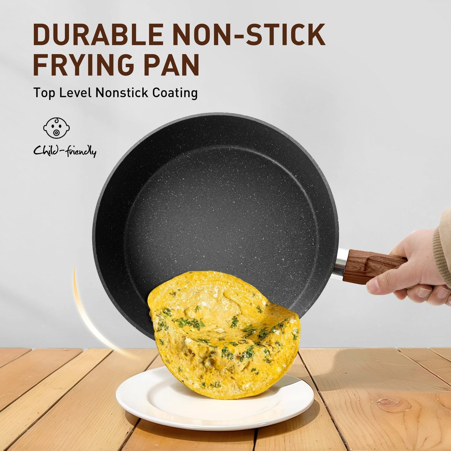 Ensemble de cuisine 30 pièces en granit, comprenant des casseroles et des poêles antiadhésives.