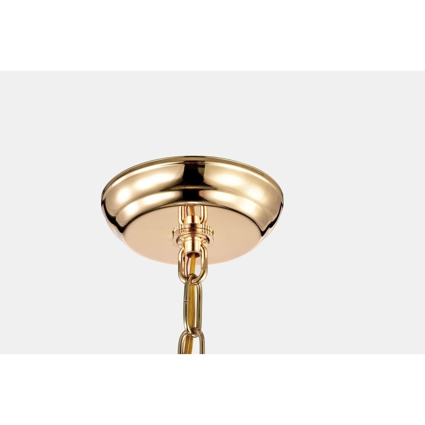 Suspension tambour ronde perlée avec cristaux suspendus