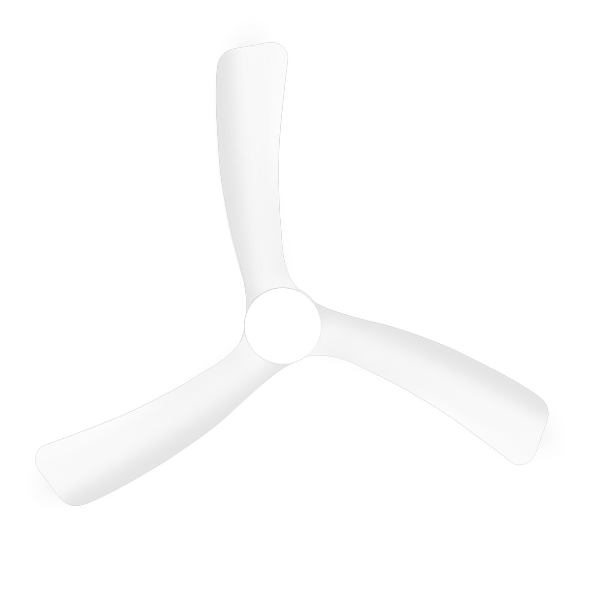 Ventilateur de plafond LED à encastrer de 52 pouces noir/blanc avec éclairage et télécommande (3 pales)