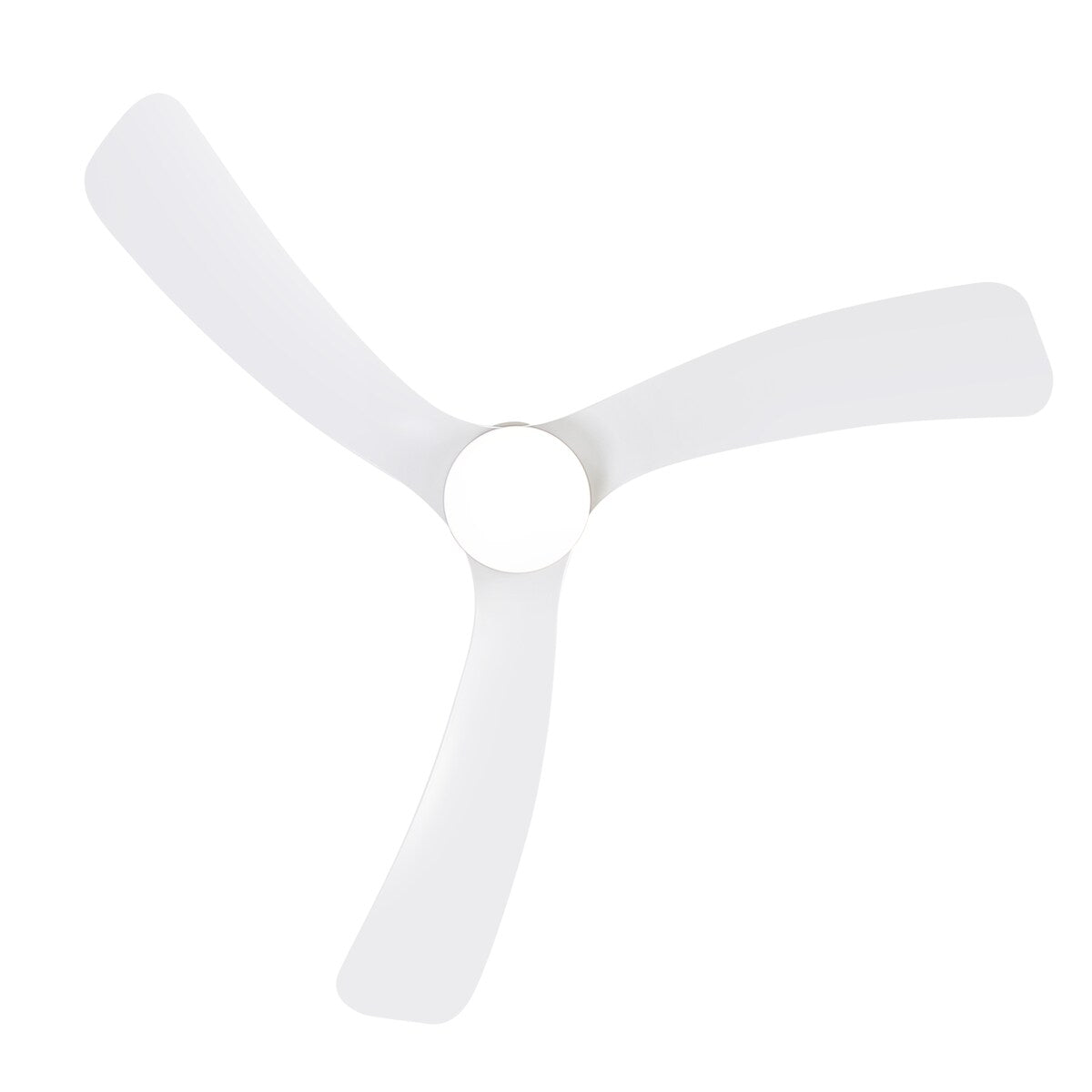 Ventilateur de plafond LED à encastrer de 52 pouces noir/blanc avec éclairage et télécommande (3 pales)