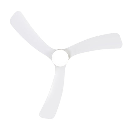 Ventilateur de plafond LED à encastrer de 52 pouces noir/blanc avec éclairage et télécommande (3 pales)
