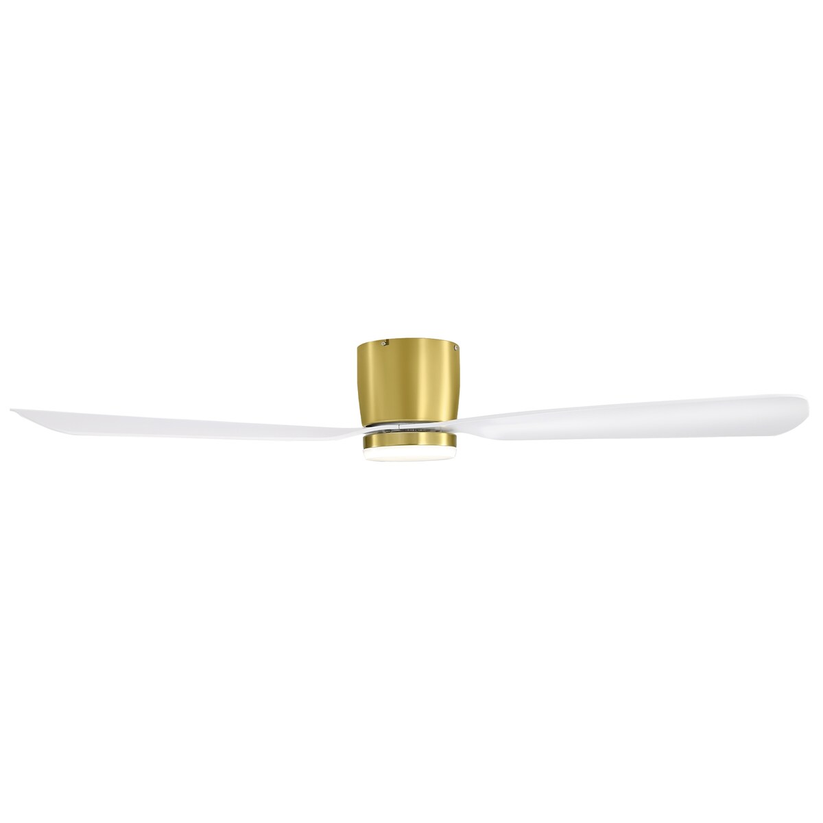 Ventilateur de plafond LED à encastrer de 52 pouces noir/blanc avec éclairage et télécommande (3 pales)